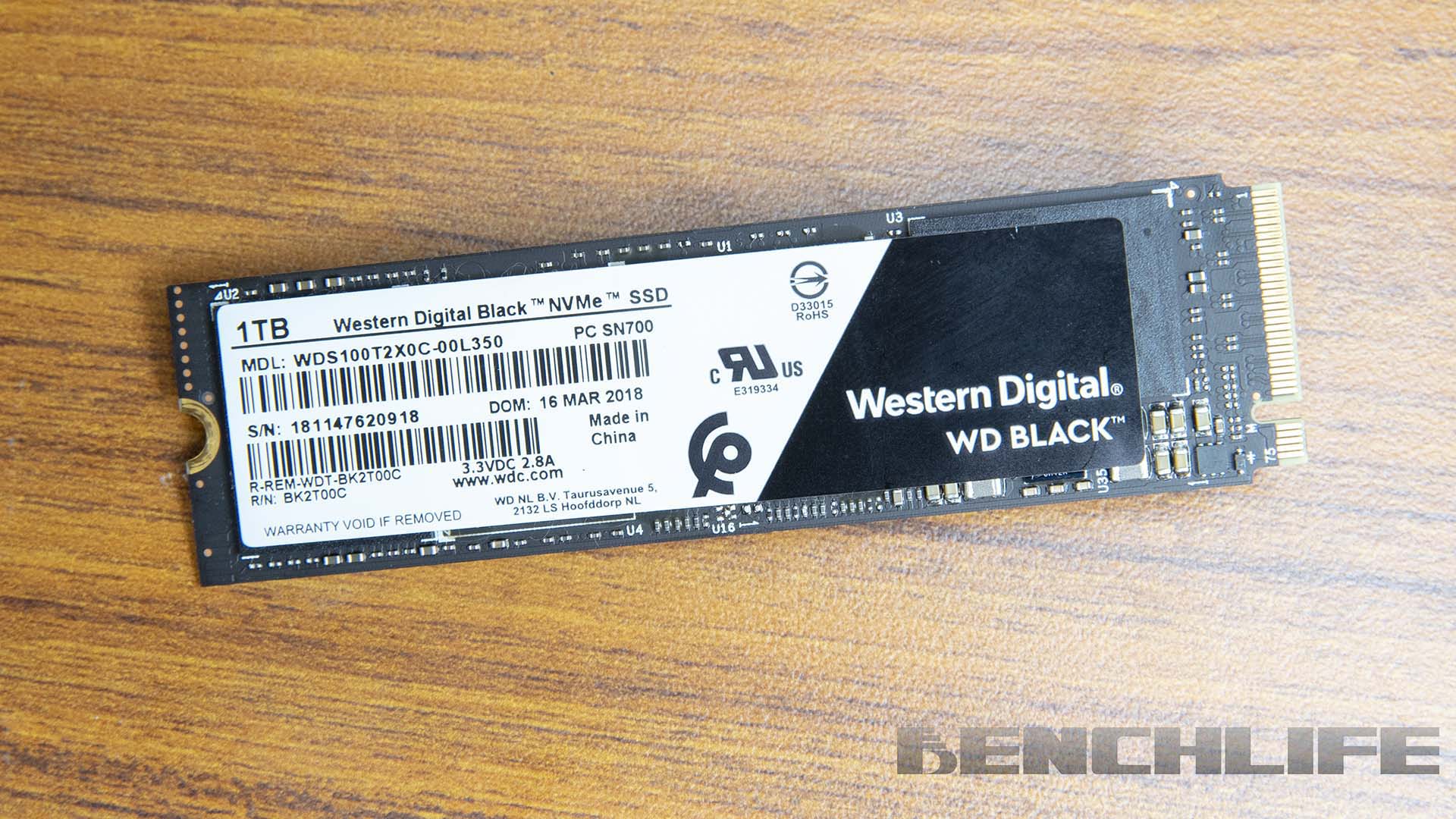 WD Black NVMe SSD 1TB 3D BiCS 3 NAND Flash